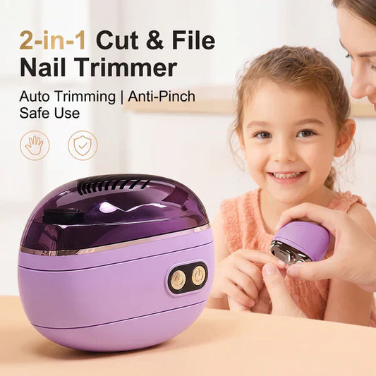 2-i-1 smart elektrisk negleklipper og neglepolermaskine ✂️ til alle aldersgrupper 👨‍👩‍👧‍👦 💅