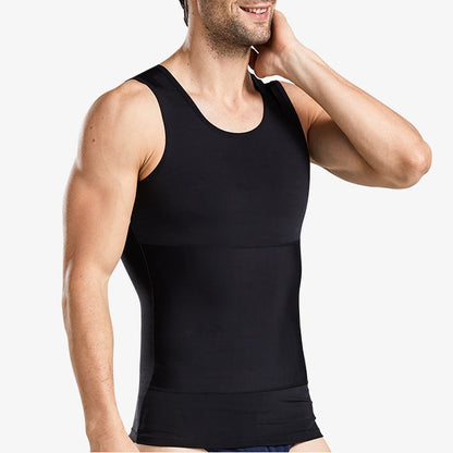 Slankende mavekontrol til mænd undertrøje Shapewear