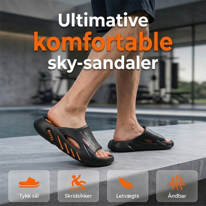 ☁️🦶 Hjemmesko i memory foam | Støtte til fodbuen, skridsikker, egnet til brug både i vådt og tørt miljø, nemme at tage af og på, stilfulde og alsidige