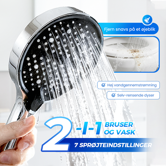 🚿Højtryksjusterbart regnbrusehoved✨