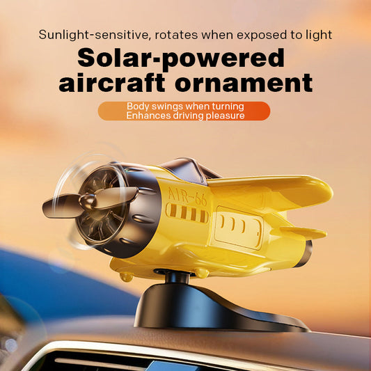 🎁2025 Begrænset tidsudsalg - 50 % RABAT🔥Solcelledrevet bilpynt i form af et fly
