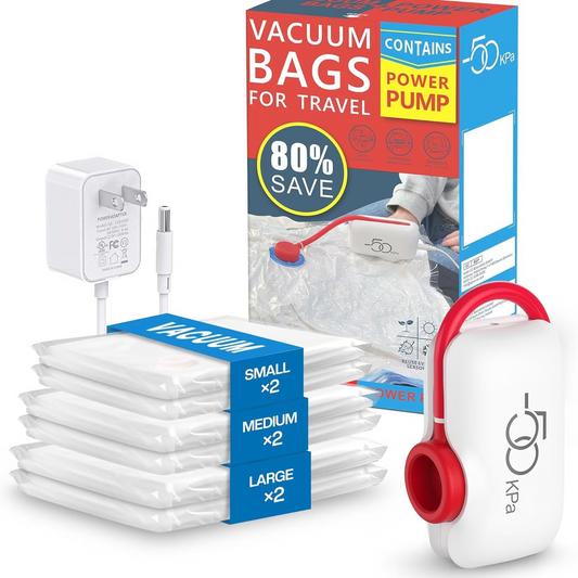 🔥USB-elektriske vakuumkompressionsposer – spar plads, rejse let!
