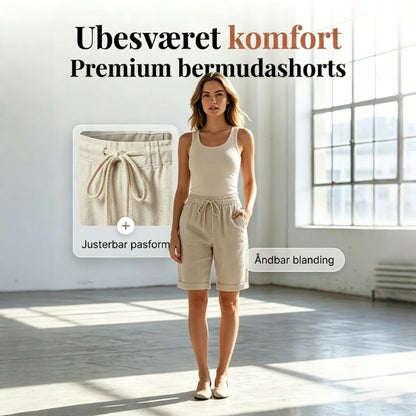 ⏳Tidsbegrænset tilbud⏰Casual capribukser i bomuld og hør til kvinder