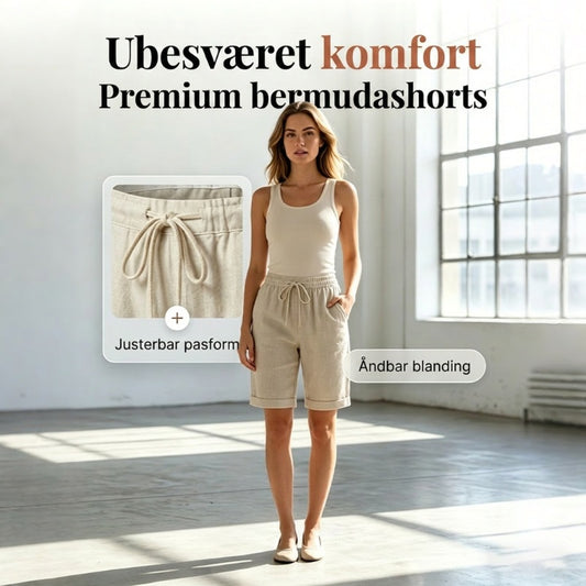 ⏳Tidsbegrænset tilbud⏰Casual capribukser i bomuld og hør til kvinder
