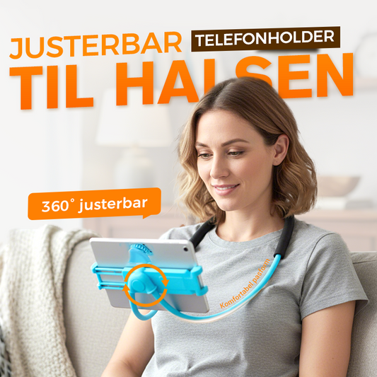 Justerbar telefonholder til halsen