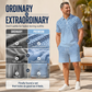 ⏳Limited-Time Special⏰Men's Geometric Print Collared Top & Shorts Set – Modern Pattern & Breathable Coordinated Look 🔷
