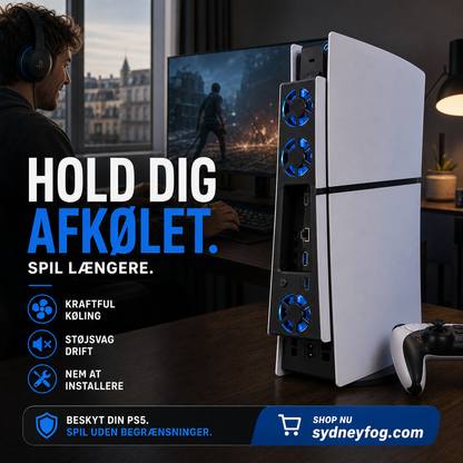 🔥50 % rabat i en begrænset periode! 🌬️Et must-have for sommerens gamere! ❄️Ekstern køleventilator til PS5 Slim