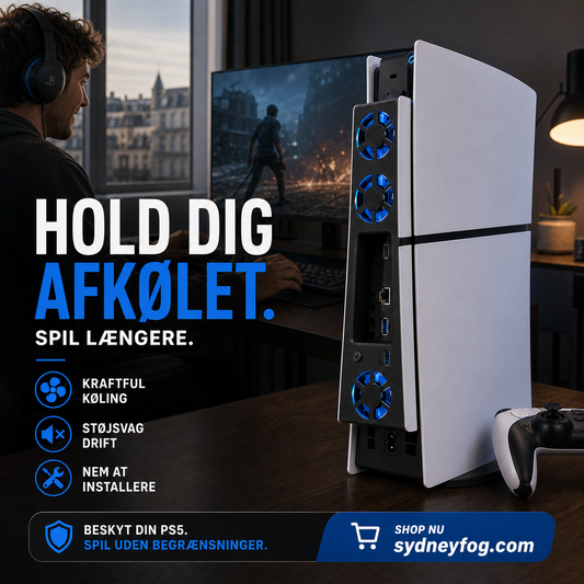🔥50 % rabat i en begrænset periode! 🌬️Et must-have for sommerens gamere! ❄️Ekstern køleventilator til PS5 Slim