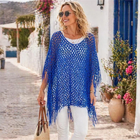 🏖️Sommerudsalg – 50 % RABAT❤️‍🔥JCUK sommer-cover-up i metallic-hækling – Let, flagrende og ubesværet stilfuld 🌊☀️