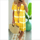 👗 TIE-DYE STRIPED SHORT SLEEVE T-SHIRT DRESS