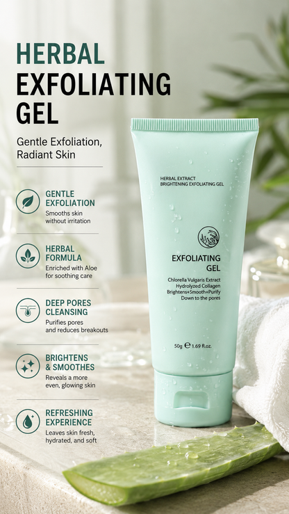 💞50K+ SOLGT!💥🌸 50 % RABAT! Herbal Extract Lysnende Eksfolierende Gel