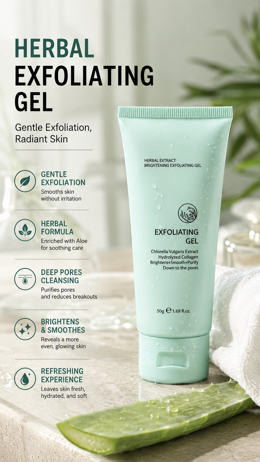 💞50K+ SOLGT!💥🌸 50 % RABAT! Herbal Extract Lysnende Eksfolierende Gel