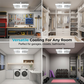 🌬️✨ Dobbelt loftventilator med LED-lys – moderne design med fjernbetjening til stue og soveværelse