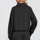 ✨Special Sale 49%OFF🔥Sæt med højhalset pullover med lynlås og bukser med brede ben til kvinder