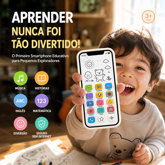 📱 50 % RABAT – Lærings-smartphone til børn | Pædagogisk, skåner øjnene og er ideel til læring ✨👶
