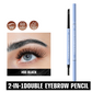 Water-resistant 2-in-1 mini eyebrow pencil and colored eyebrow gel