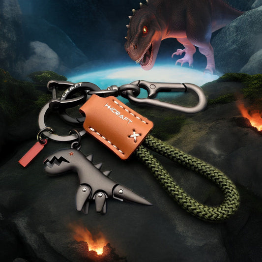 Aluminiumslegering dinosaur-vedhæng kombineret med et håndvævet armbånd🔥Second Item at 40% OFF