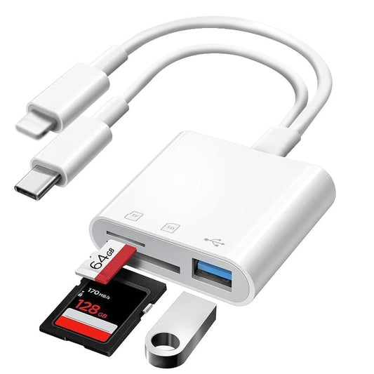 💥SD/TF/USB-kortlæser til øjeblikkelig filoverførsel på tværs af enheder