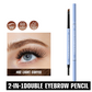 Water-resistant 2-in-1 mini eyebrow pencil and colored eyebrow gel
