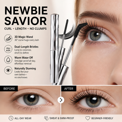 🎉Køb 2, få 1 gratis🎉3D Curling Metal Wand Mascara – vandfast og langtidsholdbar