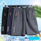 🔥TILBUD: 70 % RABAT🥰 Elastiske sommershorts til mænd💎Åndbare, lommer med lynlås og elastisk pasform🩳❄️