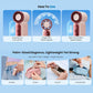 Mini håndholdt ventilator med LED-display – 👍 5-trins turbo lommeventilator. ✨ USB-genopladelig, højhastighedskøling til rejser & makeup. Perfekt gave. Bærbar køling