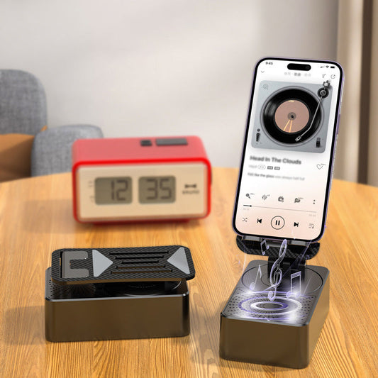 🔥3 i 1 – Trådløs Bluetooth-højttaler, opladestation, telefonholder