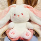 🍓Strawberry Bunny forvandlet til lille kanin🎀 Frugtdukke Plyslegetøj🐰