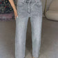 🔥50% RABAT🔥Jeans med lige ben og rhinestones