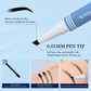 Water-resistant 2-in-1 mini eyebrow pencil and colored eyebrow gel