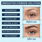 Water-resistant 2-in-1 mini eyebrow pencil and colored eyebrow gel