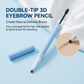 Water-resistant 2-in-1 mini eyebrow pencil and colored eyebrow gel