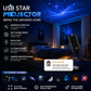 🌌🌙 USB-måneprojektor med natlampe – roterende stjernehimmel, beroligende søvnstemning ✨✅
