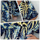 Kvinders sommermode Leaf Print Plus Size Bodysuit med elastisk talje