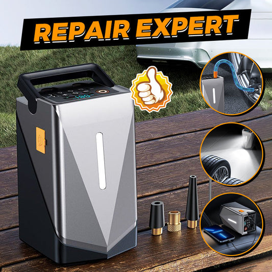 ✨Multifunktionel jumpstarter med luftpumpe og blæser✨