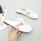 🎊2025 varmt salg👣 Sandaler i blødt læder med konkavt design og flade mules