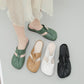 🎊2025 varmt salg👣 Sandaler i blødt læder med konkavt design og flade mules