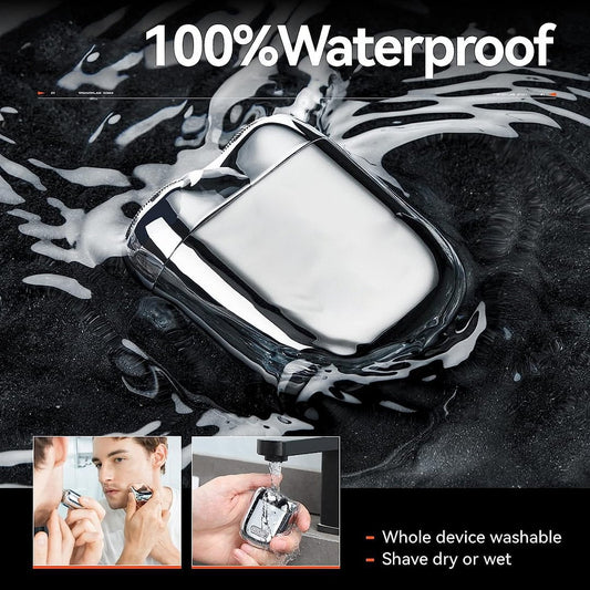 ✨ Varmt Juleudsalg✨ 2024 Ny Opgradering Lomme Shaver USB Mini Shavere for Mænd Genopladelig Vandtæt Kompakt Elektrisk Shaver til Hjem, Bil, Rejse
