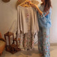 💥Women's Loose Fit Blouse & Floral Printed Wide-Leg Pants Set