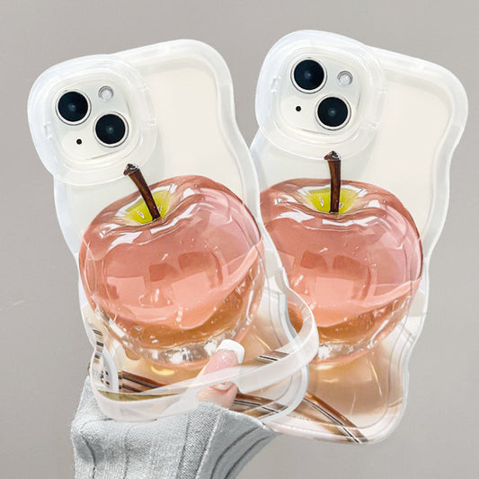 🔥 Hot Sale 50% RABAT💕Transparent telefonetui med æblemønster til iPhone