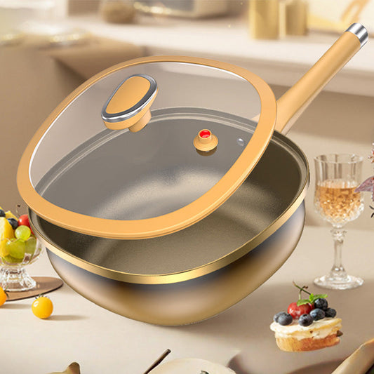 ⏳Tidsbegrænset tilbud⏰30 cm non-stick gryde med låg i titanlegering