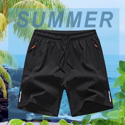 🔥TILBUD: 70 % RABAT🥰 Elastiske sommershorts til mænd💎Åndbare, lommer med lynlås og elastisk pasform🩳❄️