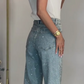 🔥50% RABAT🔥Jeans med lige ben og rhinestones