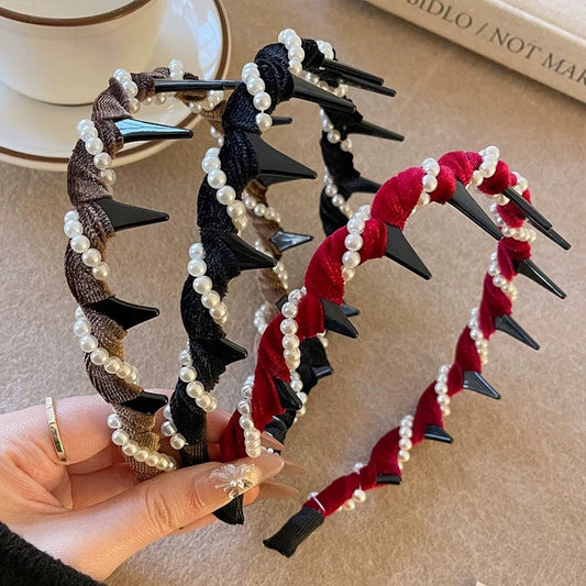 🔥Varmt salg🔥Vintage High Cranium kunstig perle hårbånd（50% OFF）