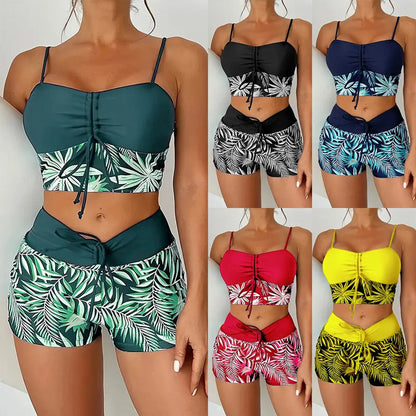 🏖️Sommerudsalg 50 % RABAT🔥Damebadedragt i to dele med print
