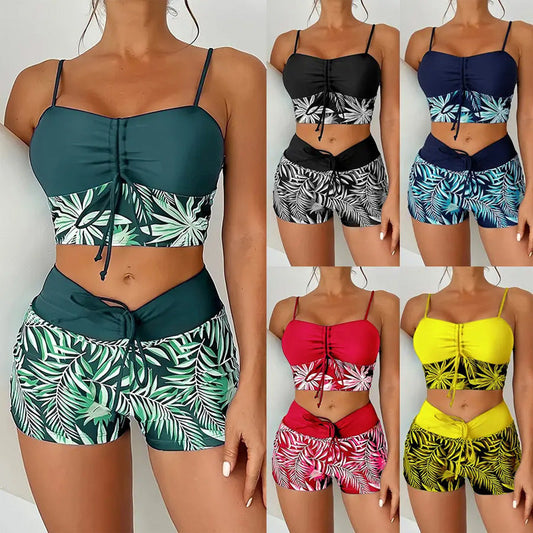 🏖️Sommerudsalg 50 % RABAT🔥Damebadedragt i to dele med print