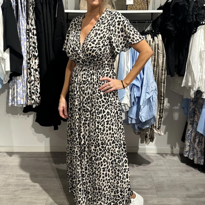 🔥Summer Hot Sale 55％ OFF💝Women’s Fashion Leopard Print Maxi Dress