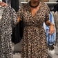 🔥Summer Hot Sale 55％ OFF💝Women’s Fashion Leopard Print Maxi Dress
