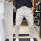 Herrebukser i slim fit i ensfarvet design