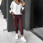 ⏳Tidsbegrænset tilbud⏰Farveblokket pullover med hætte og joggingbukser